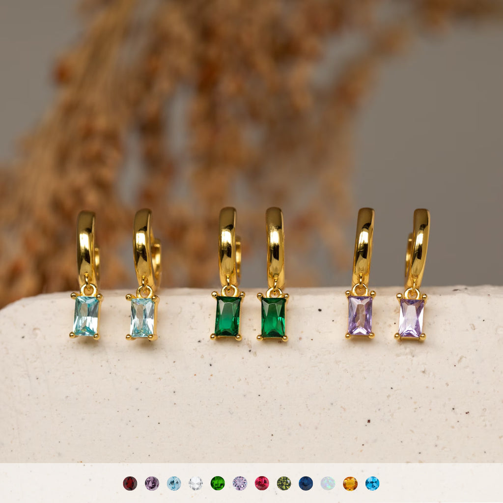 Vintage Twelve Birthstone Earrings