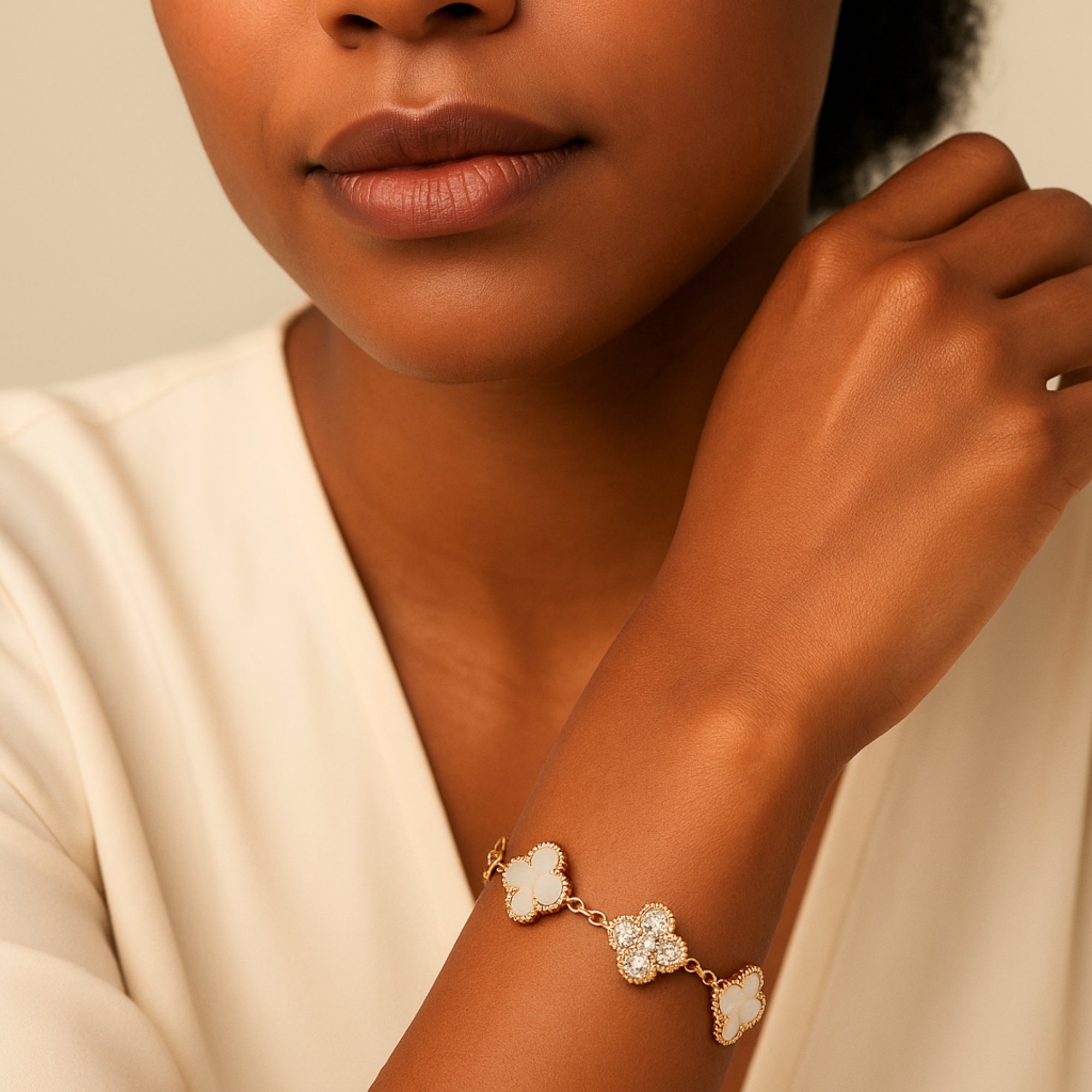 Diamond Clover Statement Bracelets