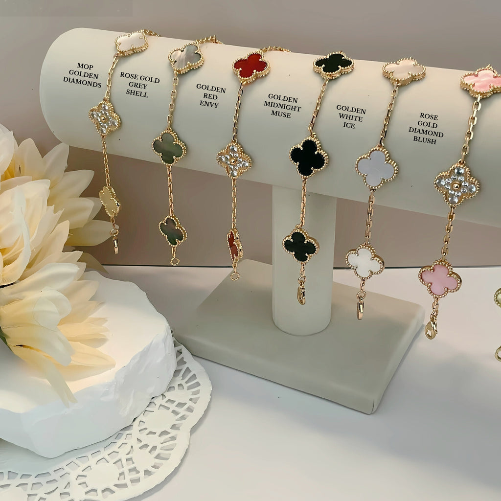 Diamond Clover Statement Bracelets