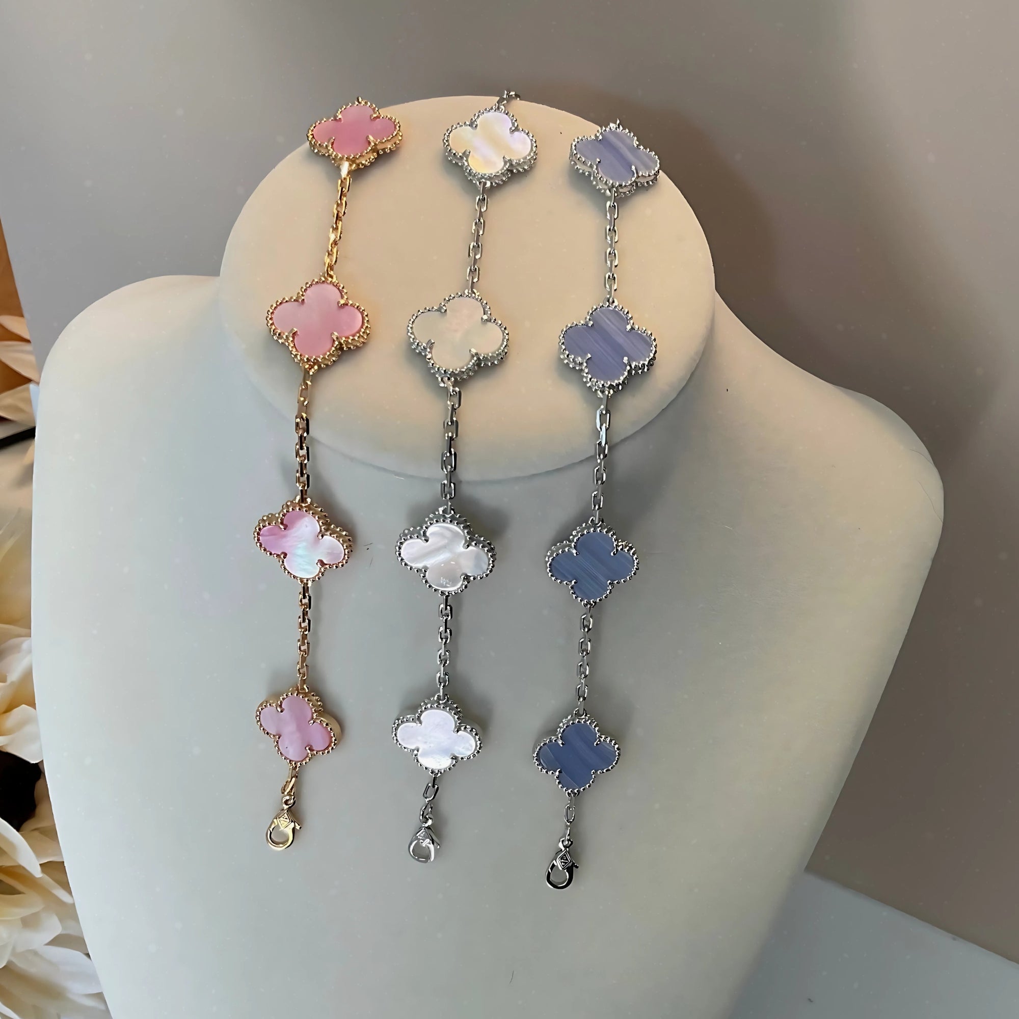 Diamond Clover Statement Bracelets