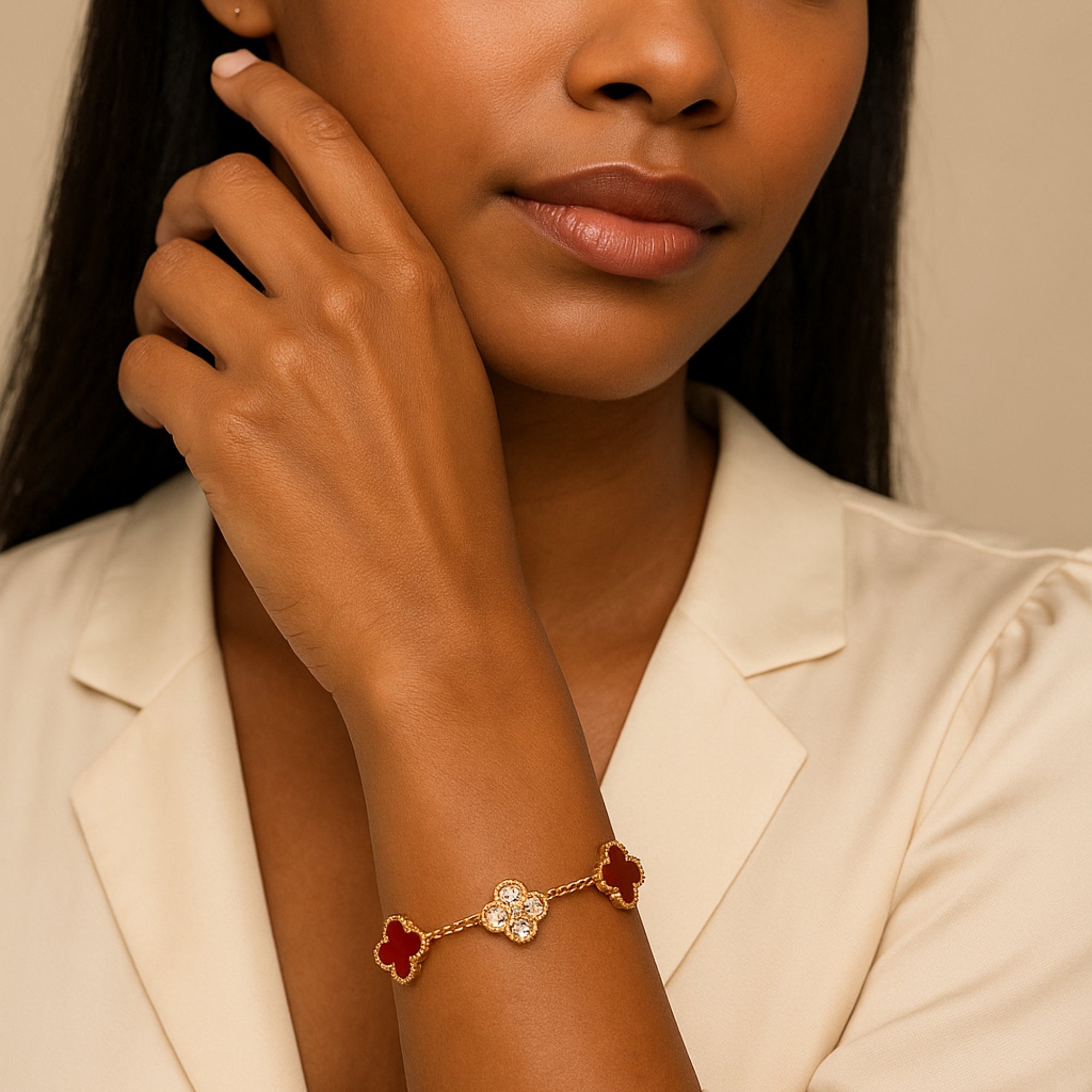 Diamond Clover Statement Bracelets